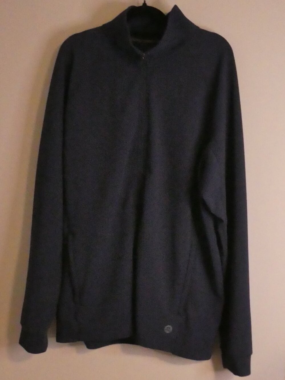 MONDETTA OUTDOOR PROJECT Men's Full Zip Textured Grid Blue Jacket - large